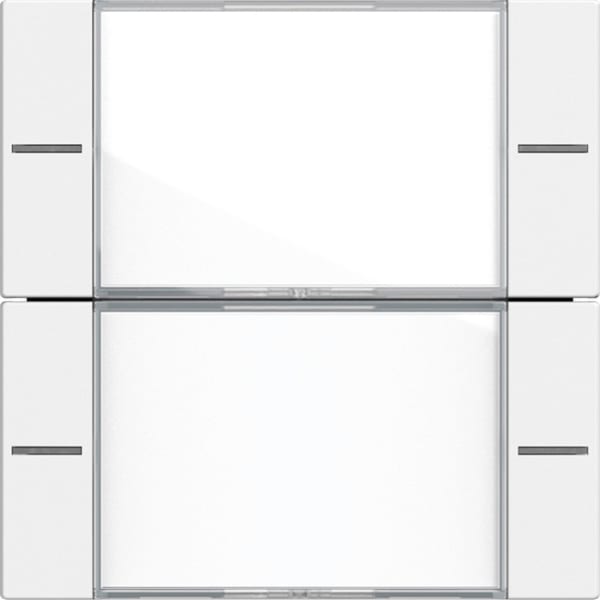 GIRA - Wippenset 2f Beschriftungsfeld Tastsensor 4 System 55 Klar/Reinweiß matt