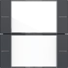 GIRA - Wippenset 2f Beschriftungsfeld Tastsensor 4 System 55 Klar/Anthrazit