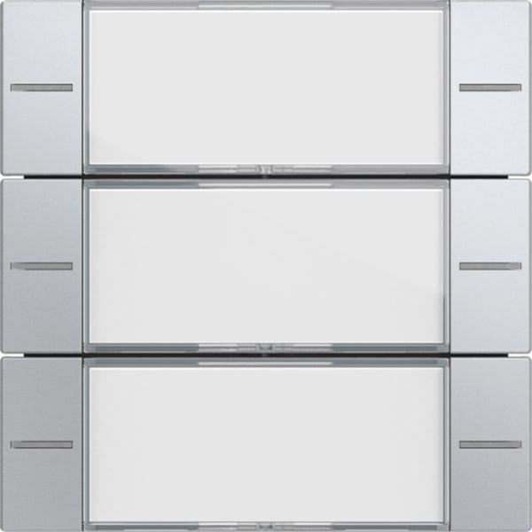 GIRA - Wippenset 3f Beschriftungsfeld Tastsensor 4 System 55 Klar/Farbe Alu