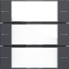 GIRA - Wippenset 3f Beschriftungsfeld Tastsensor 4 System 55 Klar/Anthrazit