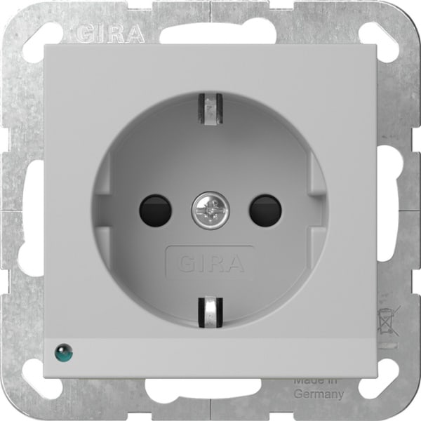 GIRA - SCHUKO-Steckd. LED-Leuchte + SH System 55 Grau m