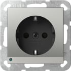 GIRA - SCHUKO-Steckd. LED-Leuchte + SH System 55 Edelstahl(lack.)