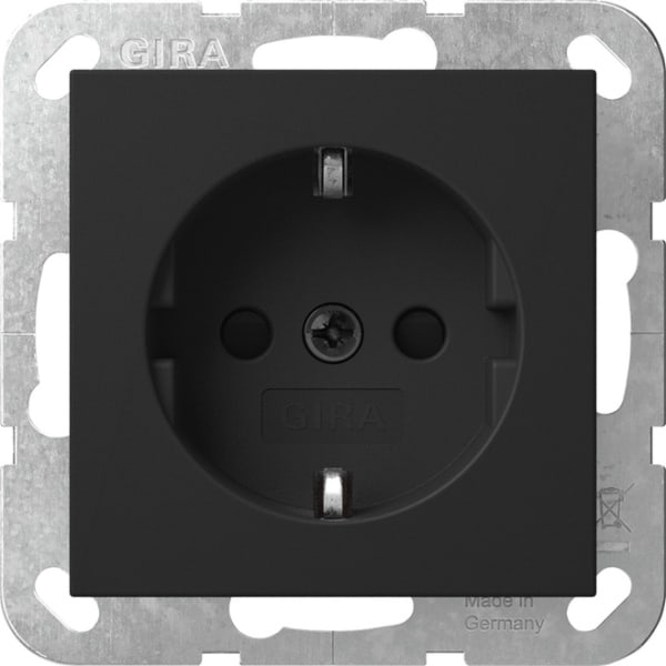 GIRA - SCHUKO-Steckd. SH SRK System 55 Schwarz m