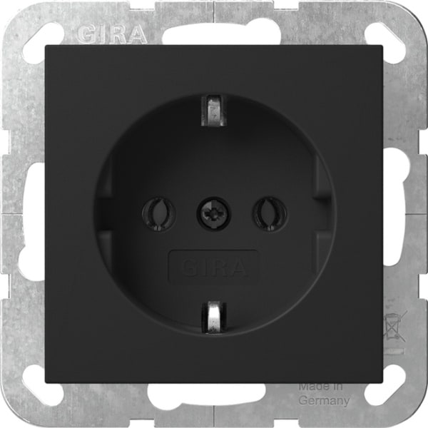 GIRA - SCHUKO-Steckd. System 55 Schwarz m