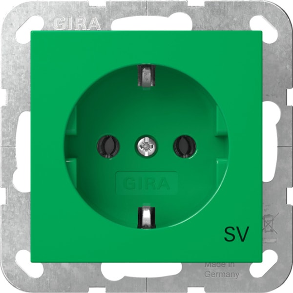 GIRA - SCHUKO-Steckd. SV System 55 Grün