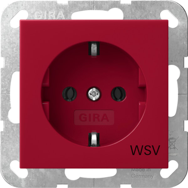 GIRA - SCHUKO-Steckd. WSV System 55 Rot