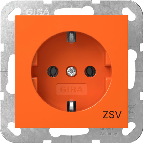 GIRA - SCHUKO-Steckd. ZSV System 55 Orange