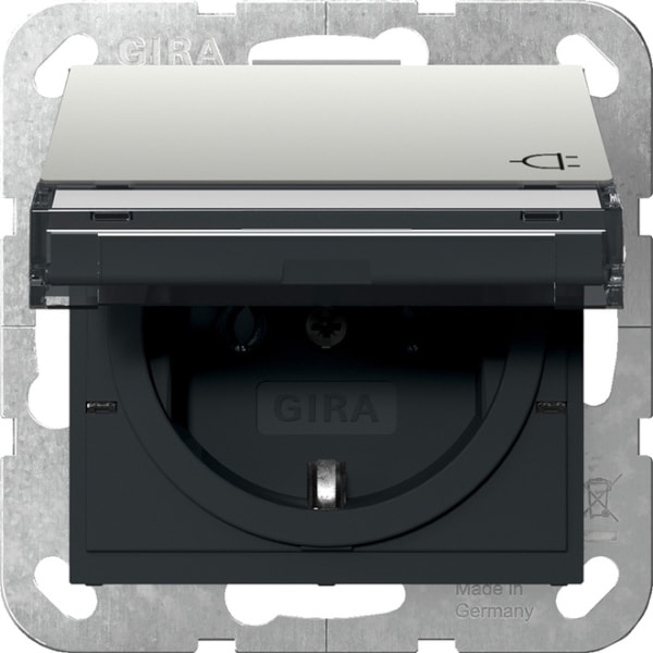 GIRA - SCHUKO-Steckd. KD + BSF System 55 Edelstahl