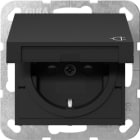 GIRA - SCHUKO-Steckd. KD + SH System 55 Schwarz m