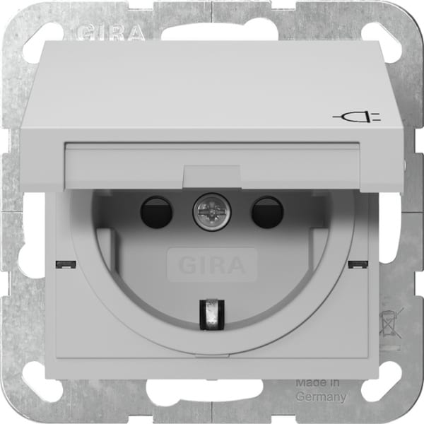 GIRA - SCHUKO-Steckd. KD + SH System 55 Grau m