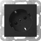 GIRA - SCHUKO-Steckd. 30° + SH System 55 Schwarz m