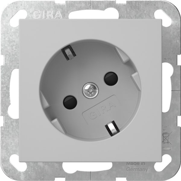 GIRA - SCHUKO-Steckd. 30° + SH System 55 Grau m