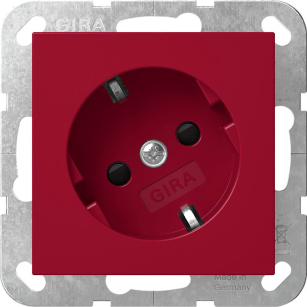 GIRA - SCHUKO-Steckd. 30° + SH WSV System 55 Rot