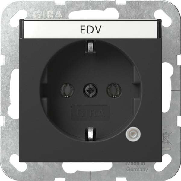GIRA - SCHUKO-Steckd. Kontroll + BSF System 55 Schwarz m