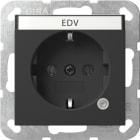 GIRA - SCHUKO-Steckd. Kontroll + BSF System 55 Schwarz m
