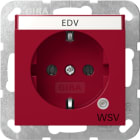 GIRA - SCHUKO-Steckd. Kontroll GN + BSF WSV System 55 Rot