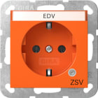 GIRA - SCHUKO-Steckd. Kontroll GN + BSF ZSV System 55 Orange