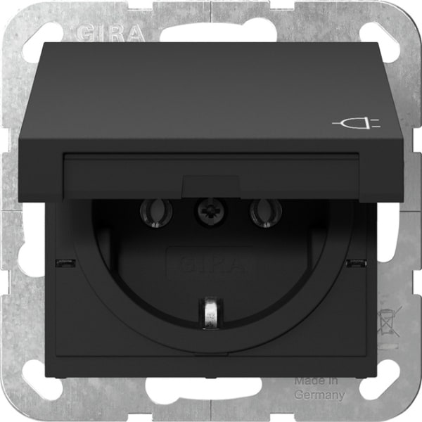 GIRA - SCHUKO-Steckd. KD System 55 Schwarz m