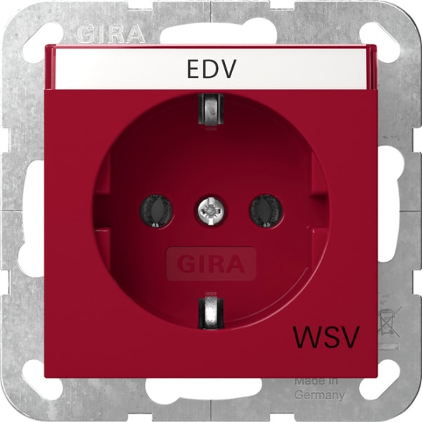 GIRA - SCHUKO-Steckd. BSF WSV System 55 Rot