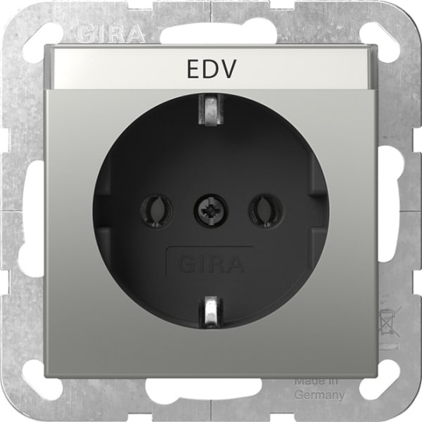 GIRA - SCHUKO-Steckd. BSF System 55 Edelstahl(lack.)