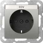GIRA - SCHUKO-Steckd. BSF System 55 Edelstahl(lack.)