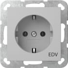 GIRA - SCHUKO-Steckd. Aufdruck EDV System 55 Grau m