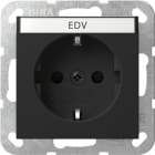 GIRA - SCHUKO-Steckd. BSF + SH System 55 Schwarz m