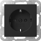 GIRA - SCHUKO-Steckd. o.Kr. System 55 Schwarz m