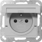 GIRA - Steckd. Erdstift KD + SH System 55 Grau m