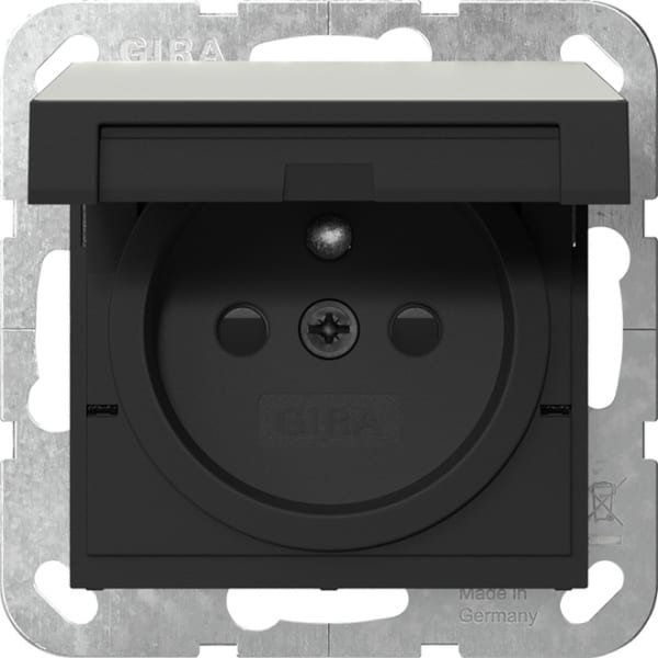 GIRA - Steckd. Erdstift KD + SH System 55 Edelstahl