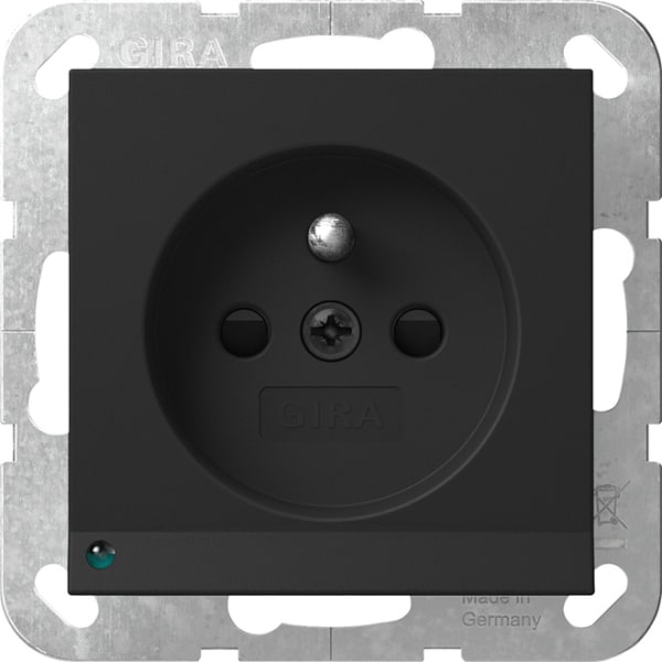 GIRA - Steckd. Erdstift LED-Leuchte + SH System 55 Schwarz m