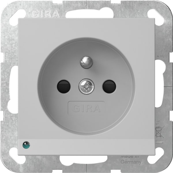 GIRA - Steckd. Erdstift LED-Leuchte + SH System 55 Grau m