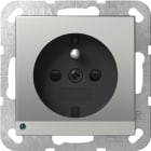 GIRA - Steckd. Erdstift LED-Leuchte + SH System 55 Edelstahl(lack.)