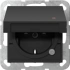 GIRA - SCHUKO-Steckd. KD Kontroll + SH System 55 Schwarz m