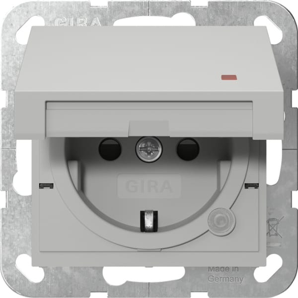 GIRA - SCHUKO-Steckd. KD Kontroll + SH System 55 Grau m