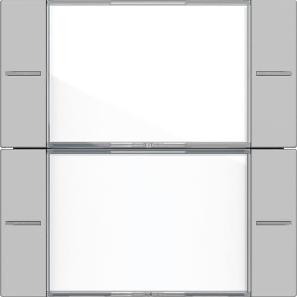 GIRA - Wippenset 2f Beschriftungsfeld Tastsensor 4 System 55 Klar/Grau matt
