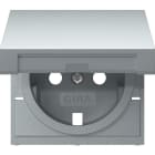 GIRA - Abd. SCHUKO-Steckd. KD System 55 F Alu