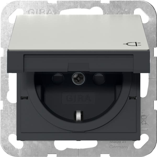 GIRA - SCHUKO-Steckd. KD + SH System 55 Edelstahl