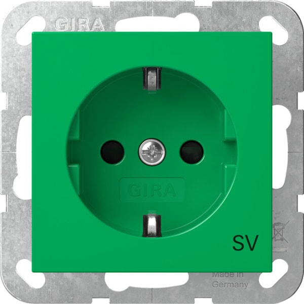 GIRA - SCHUKO-Steckd. SH SV System 55 Grün