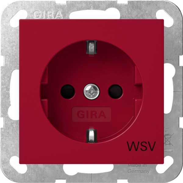 GIRA - SCHUKO-Steckd. SH WSV System 55 Rot