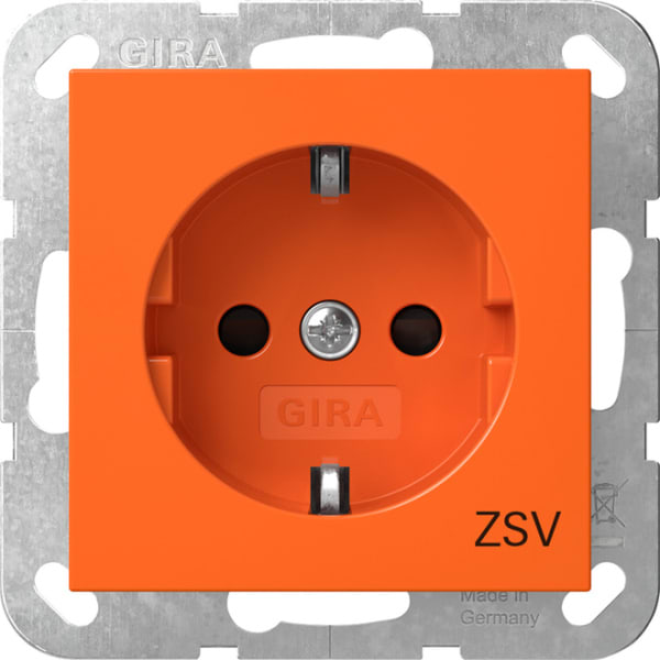 GIRA - SCHUKO-Steckd. SH ZSV System 55 Orange