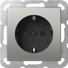 GIRA - SCHUKO-Steckd. o.Kr. System 55 Edelstahl