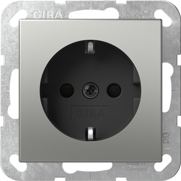 GIRA - SCHUKO-Steckd. SRK System 55 Edelstahl
