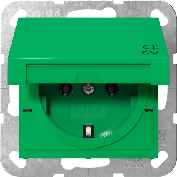 GIRA - SCHUKO-Steckd. KD SV System 55 Grün