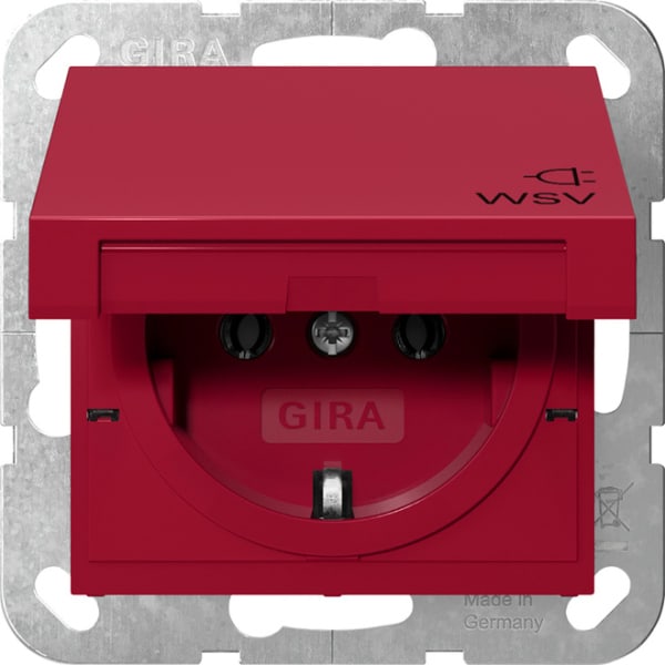 GIRA - SCHUKO-Steckd. KD WSV System 55 Rot