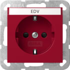GIRA - SCHUKO-Steckd. BSF + SH System 55 Rot