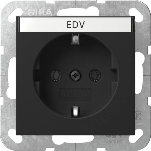 GIRA - SCHUKO-Steckd. BSF System 55 Schwarz m