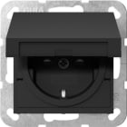 GIRA - SCHUKO-Steckd. KD + SH SRK System 55 Schwarz m