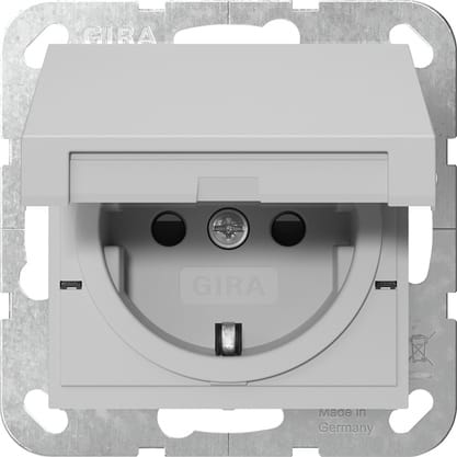 GIRA - SCHUKO-Steckd. KD + SH SRK System 55 Grau m