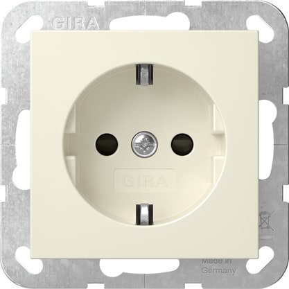 GIRA - SCHUKO-Steckd. SH o.Kr. SRK System 55 Cremeweiß